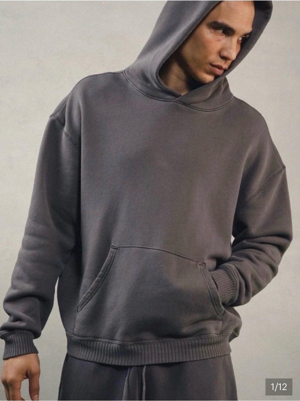 Elwood Men's Washed Charcoal Pullover Hoodie